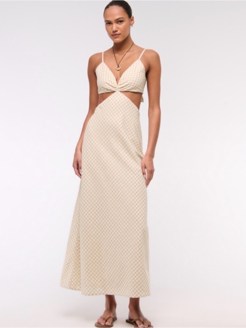 The A&F Julia Slip Cutout Maxi Dress
